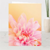 Happy Birthday Iridescent Pink Dahlia Floral Art Kaart (Achterkant)