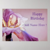 Happy Birthday Iris Multicolored Poster (Voorkant)