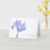 Happy Birthday Iris Wenskaart Kaart (Gele Bloem)