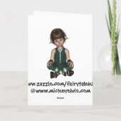 Happy Birthday Irish Elfin Hollie Kaart (Achterkant)