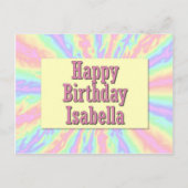 Happy Birthday Isabella Briefkaart (Voorkant)