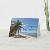 Happy Birthday Isla Saona Caribbean Paradise Beach Kaart (Voorkant)