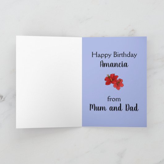 Happy Birthday Jamaican Tropical Oerwoud Patterned Kaart (Binnen)