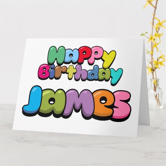 Happy Birthday James Kaart (Gele Bloem)