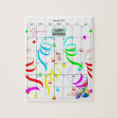 Happy Birthday January 2022 Calendar Puzzles Legpuzzel (Verticaal)
