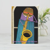 Happy Birthday Jazz Card Feestdagenkaart (Staand voorkant)
