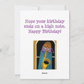 Happy Birthday Jazz Card Feestdagenkaart (Achterkant)