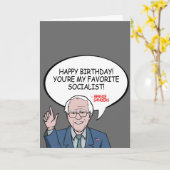 Happy Birthday, je bent mijn favoriete socialist Kaart (Gele Bloem)