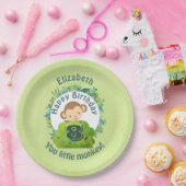 Happy Birthday Je kleine aap gepersonaliseerd Papieren Bordje (Feest)