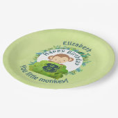 Happy Birthday Je kleine aap gepersonaliseerd Papieren Bordje (Gekanteld)