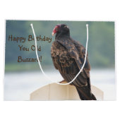 Happy Birthday je oude buzzard Groot Cadeauzakje (Achterkant)