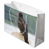 Happy Birthday je oude buzzard Groot Cadeauzakje (Achterkant Gekanteld)