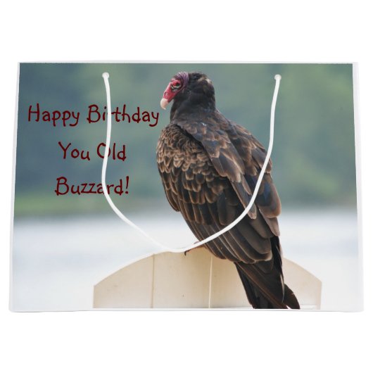 Happy Birthday je oude buzzard Groot Cadeauzakje (Voorkant)
