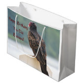 Happy Birthday je oude buzzard Groot Cadeauzakje (Voorkant Gekanteld)