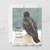 Happy Birthday je oude buzzard Magnetische Uitnodiging (Voorkant)