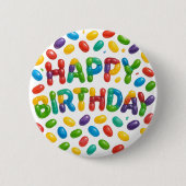 Happy Birthday Jelly Beans Ronde Button 5,7 Cm (Voorkant)