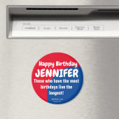Happy Birthday JENNIFER-koelkast Magnet (Insitu (Vaatwasser))