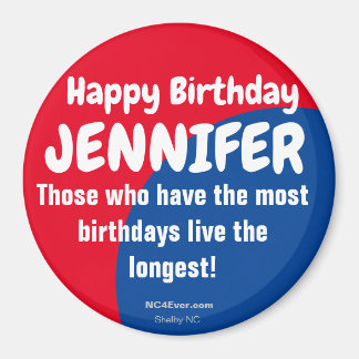 Happy Birthday JENNIFER-koelkast Magnet