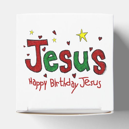 Happy Birthday Jesus Bedankdoosjes (Bovenkant)