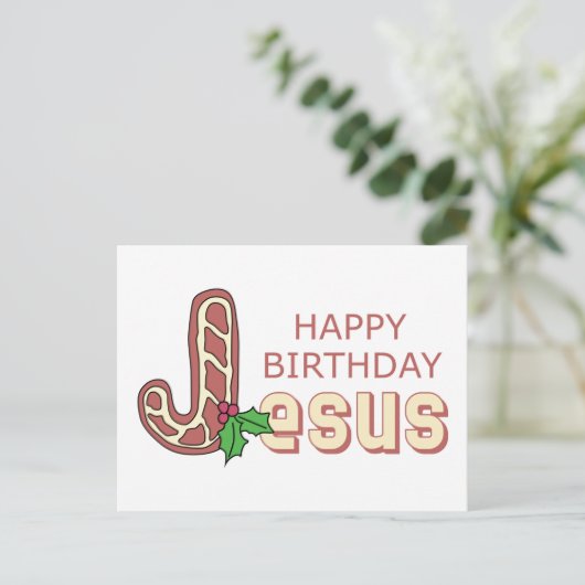 Happy Birthday Jesus Briefkaart (Staand voorkant)