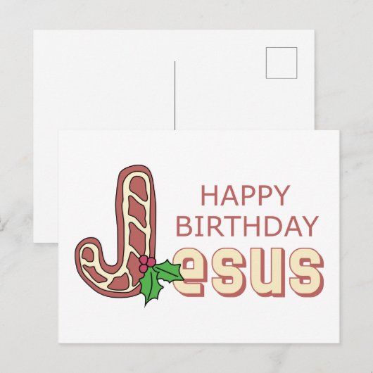 Happy Birthday Jesus Briefkaart (Voorkant / Achterkant)