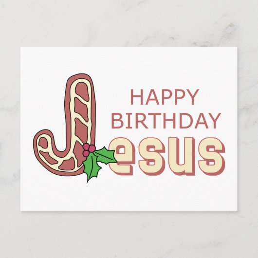Happy Birthday Jesus Briefkaart (Voorkant)