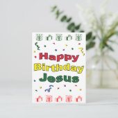 Happy Birthday Jesus Briefkaart (Staand voorkant)