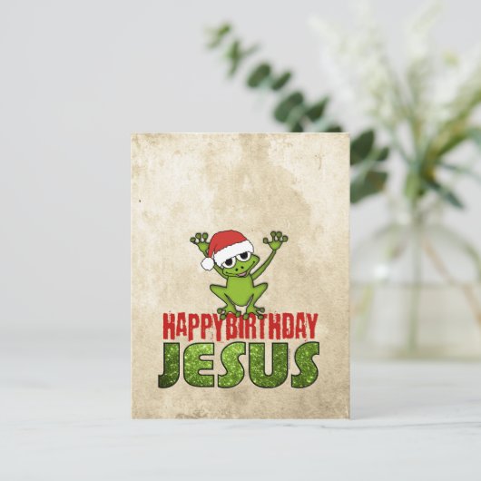 Happy Birthday Jesus Briefkaart (Staand voorkant)