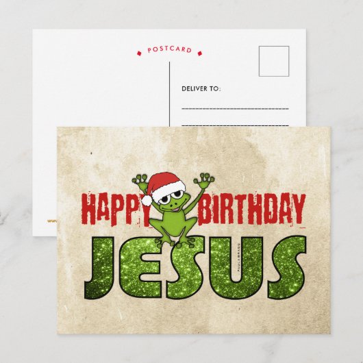 Happy Birthday Jesus Briefkaart (Voorkant / Achterkant)