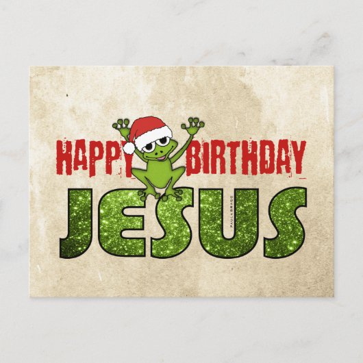 Happy Birthday Jesus Briefkaart (Voorkant)