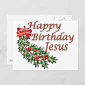 Happy Birthday Jesus Briefkaart (Voorkant / Achterkant)