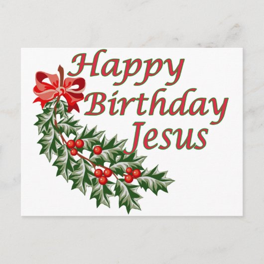 Happy Birthday Jesus Briefkaart (Voorkant)