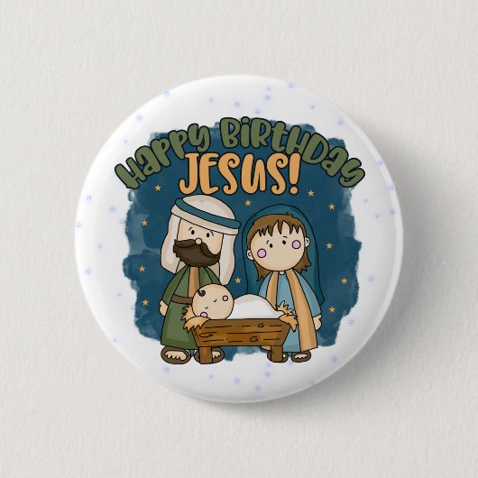 Happy Birthday Jesus Button (Voorkant)