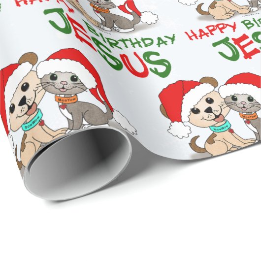 Happy Birthday Jesus Cadeaupapier (Rol Hoek)