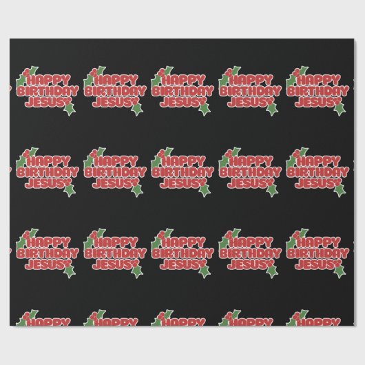 Happy Birthday Jesus Cadeaupapier (Vlak)