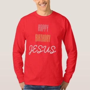 Happy Birthday JESUS - Cherry, White, & Lemon T-shirt