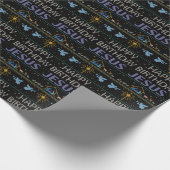 Happy Birthday Jesus Christelijk kerstSweater Cadeaupapier (Hoek)