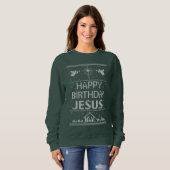 Happy Birthday Jesus Christelijk kerstSweater Trui (Voorkant volledig)