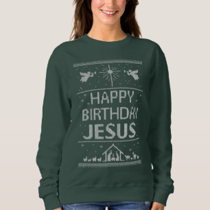 Happy Birthday Jesus Christelijk kerstSweater Trui