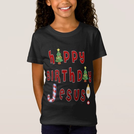Happy Birthday Jesus Christelijk T-shirt (Voorkant)
