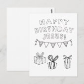 Happy Birthday Jesus Christelijke Children's Color Briefkaart (Voorkant / Achterkant)