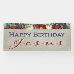 Happy Birthday Jesus Christelijke Kerstmis Spandoek