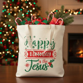 Happy Birthday Jesus Christelijke Kerstmis Tote Bag