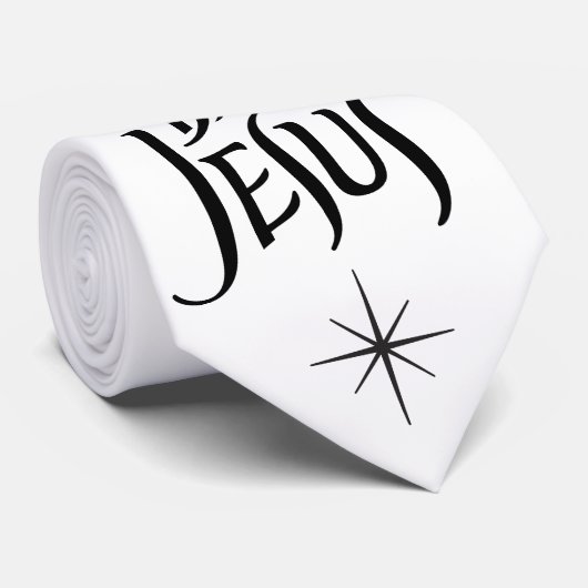 Happy Birthday Jesus Christmas Lettering Christeli Stropdas (Opgerold)