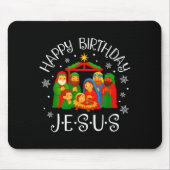 Happy Birthday Jesus Christmas Pajamas Xmas Squad Muismat (Voorkant)
