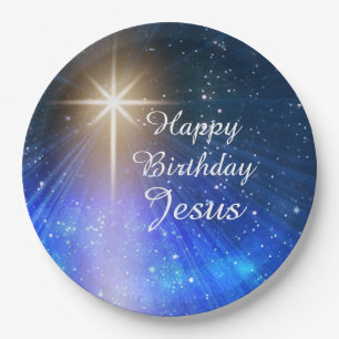 Happy Birthday Jesus Christmas Paper Borden Papieren Bordje