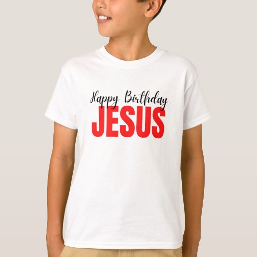Happy Birthday Jesus Christmas T-Shirt (Voorkant)