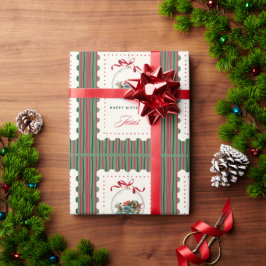 "Happy Birthday Jesus' - Faith Based Christmas  Cadeaupapier