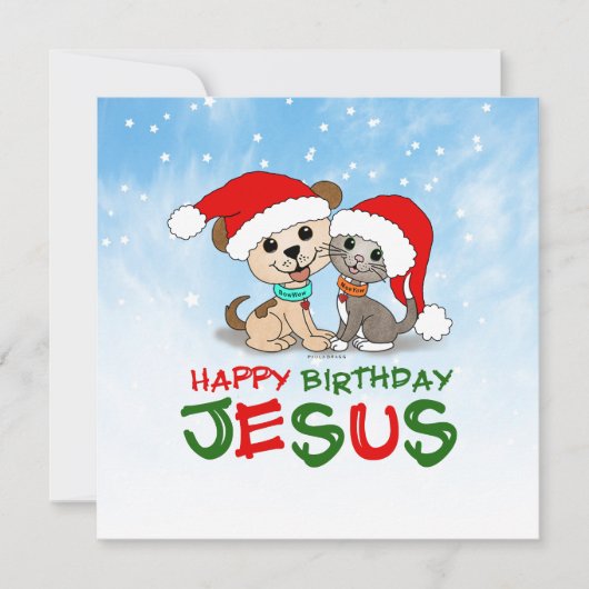 Happy Birthday Jesus Feestdagenkaart (Voorkant)