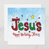 Happy Birthday Jesus Feestdagenkaart (Voorkant / Achterkant)